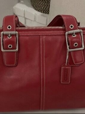 Vintage Coach Hampton Leather Satchel / Shopper Tote